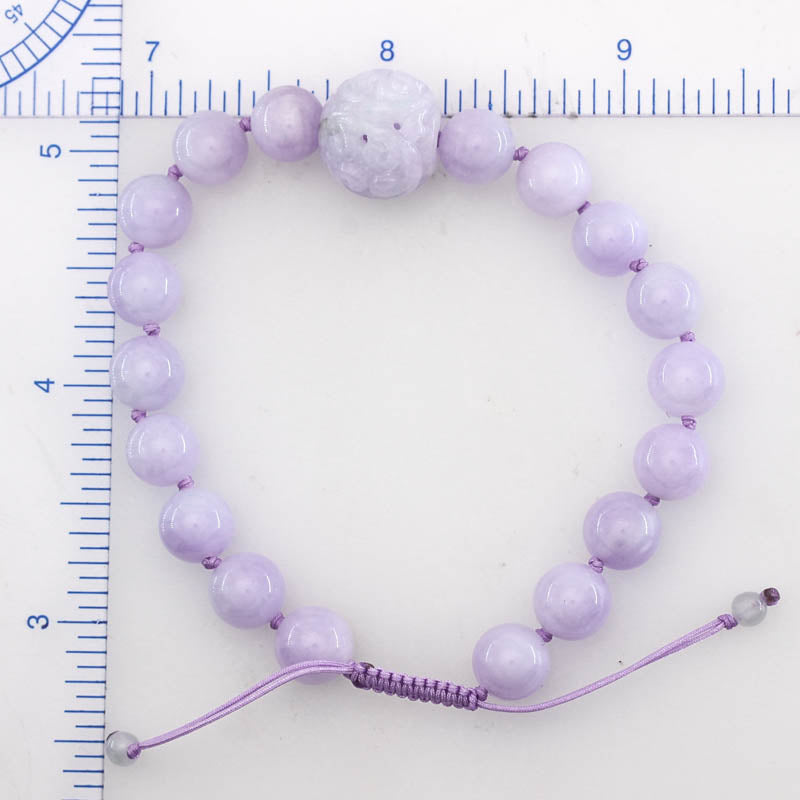 Fine Lavender Jadeite Jade Adjustable Bead Bracelet | UPC #409187