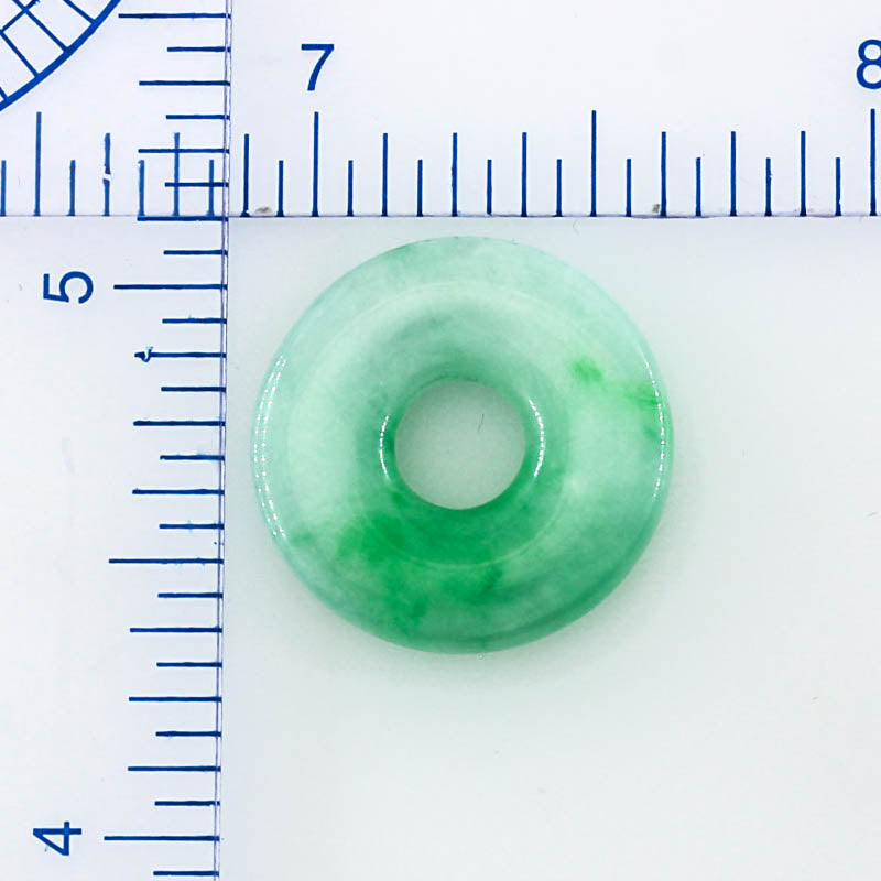 Green Jadeite Jade Loose Pi Disc Pendant | Jade Donut | UPC #398214