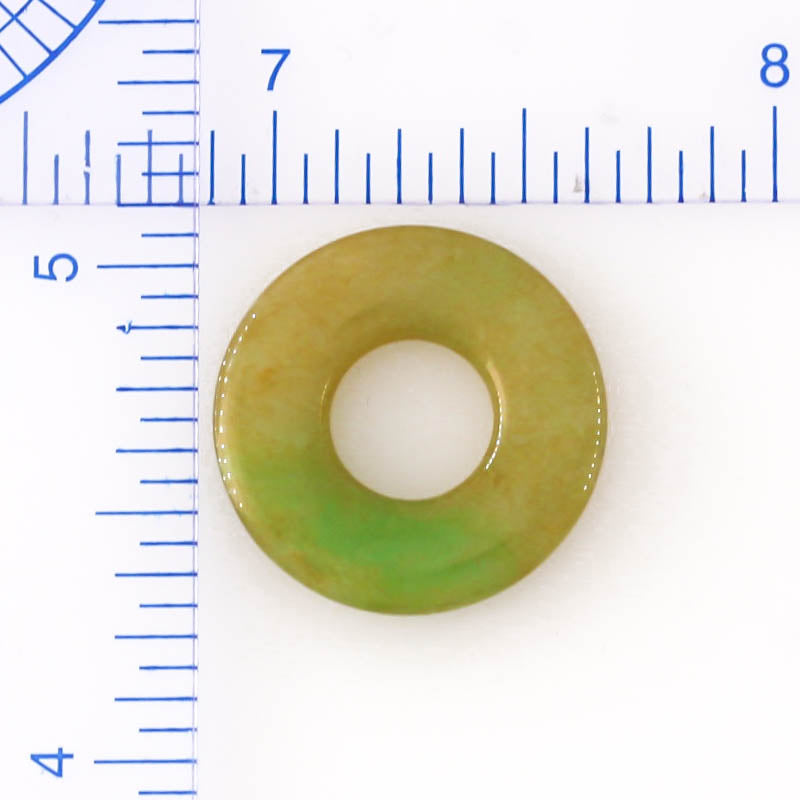 Green Yellow Jadeite Jade Loose Pi Discs Jade Jewelry
