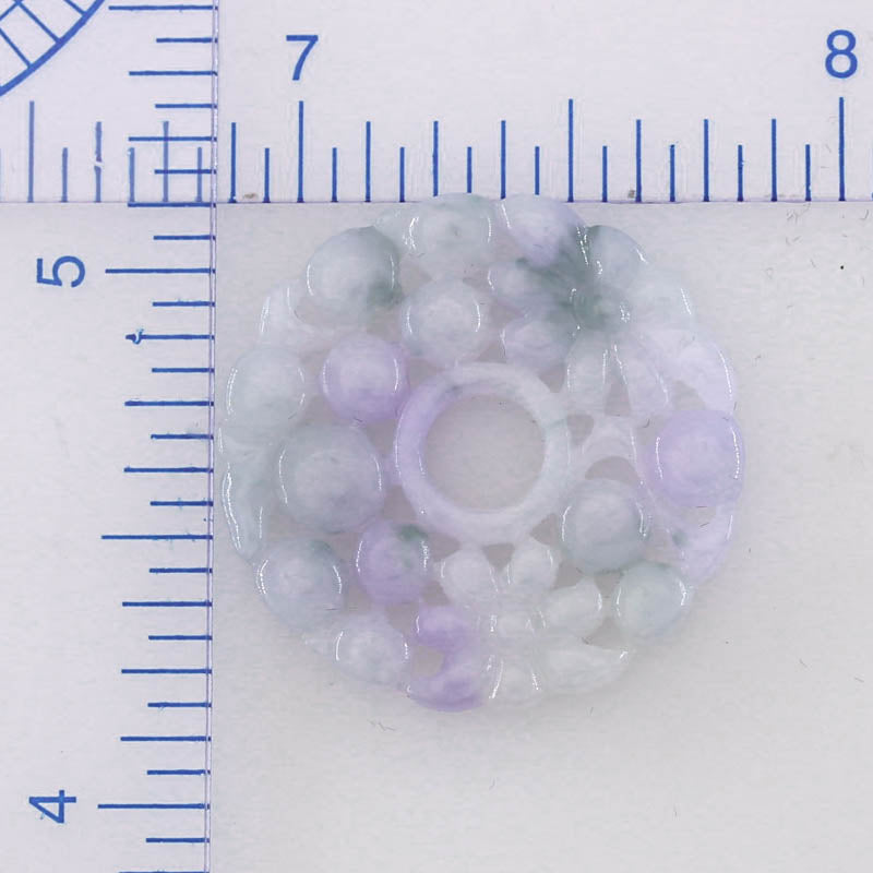 Lavender Jadeite Jade Loose Carved Pi Disc Pendant | Jade Donut | UPC #400726