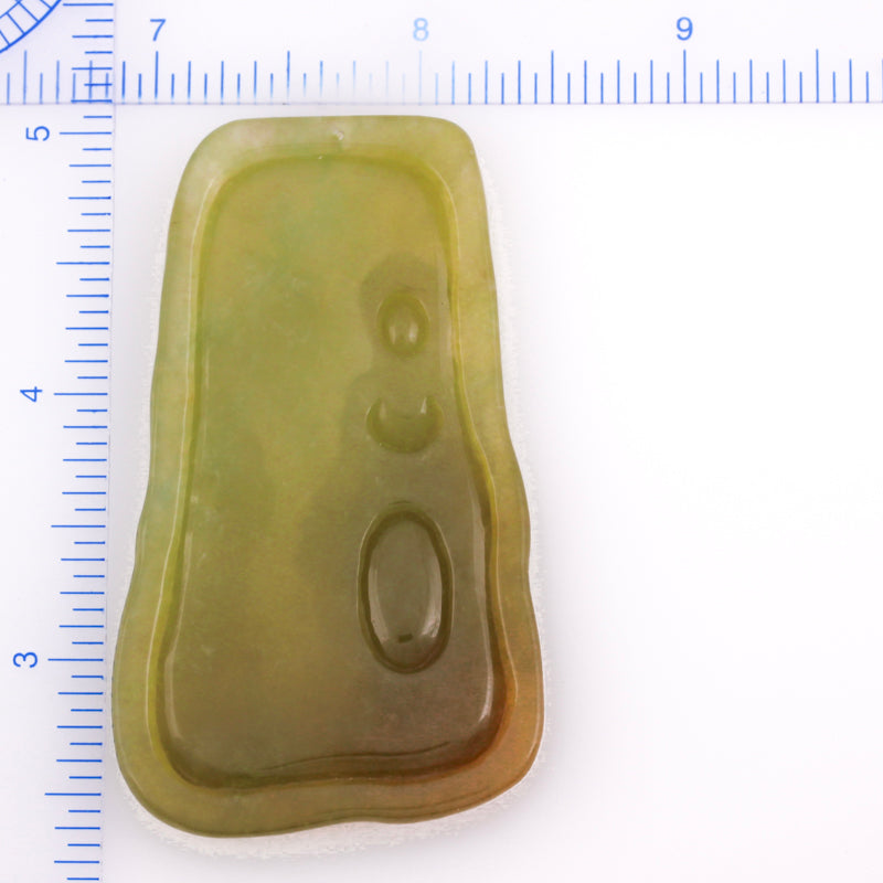 Yellow Translucent Jadeite Jade Loose Lady in The Garden Carving | UPC #377769