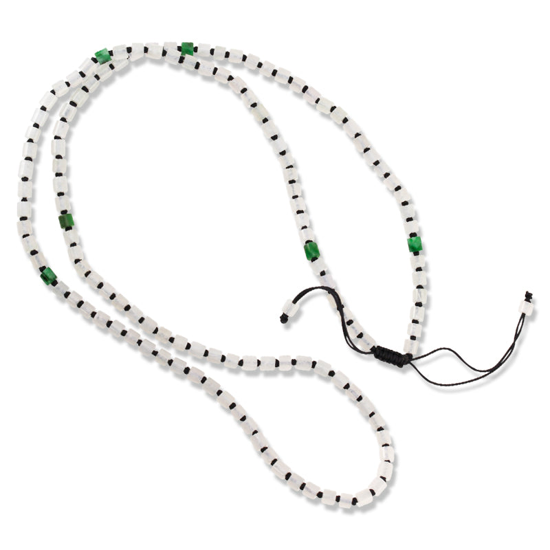 Green and Ice Jadeite Jade Adjustable Necklace for Men and Women | UPC #389984
