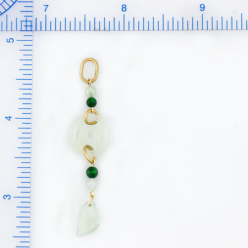 ICE & GREEN JADEITE JADE COIN PENDANT UPC #354135