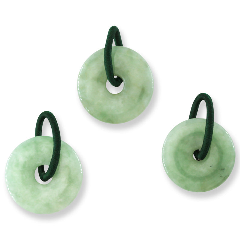 Green Jadeite Jade PI Disc Pendant | Jade Donut | UPC #383814