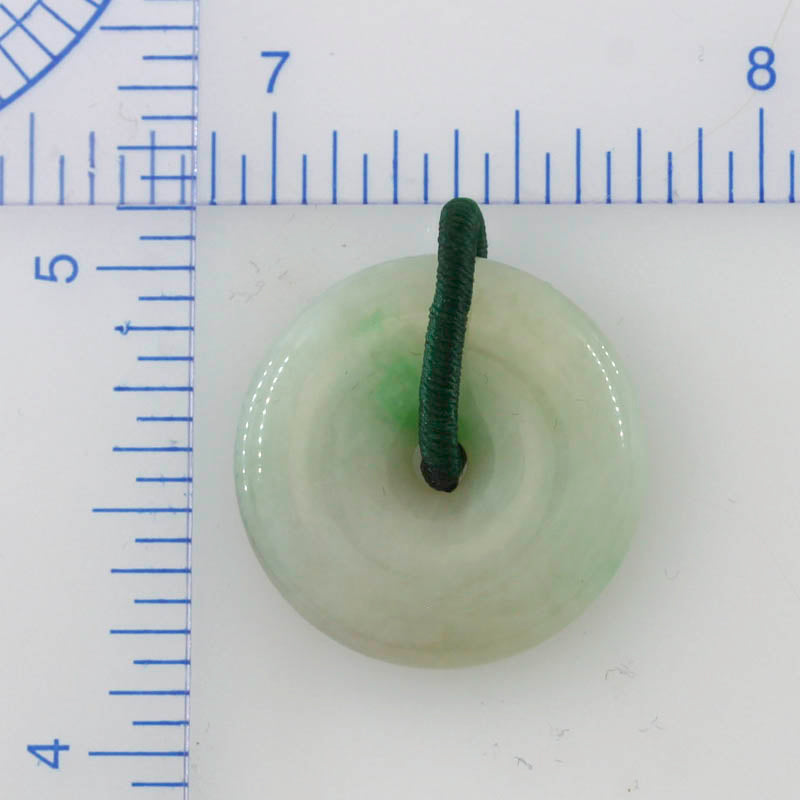 Small-Size Jade Donut (Pi / Disc) | Green Jade Pendant | UPC #394148