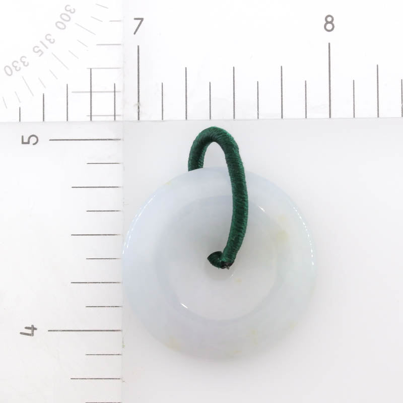 White Jadeite Jade Loose Pi Disc Pendant | White Jade Donut | UPC #389694