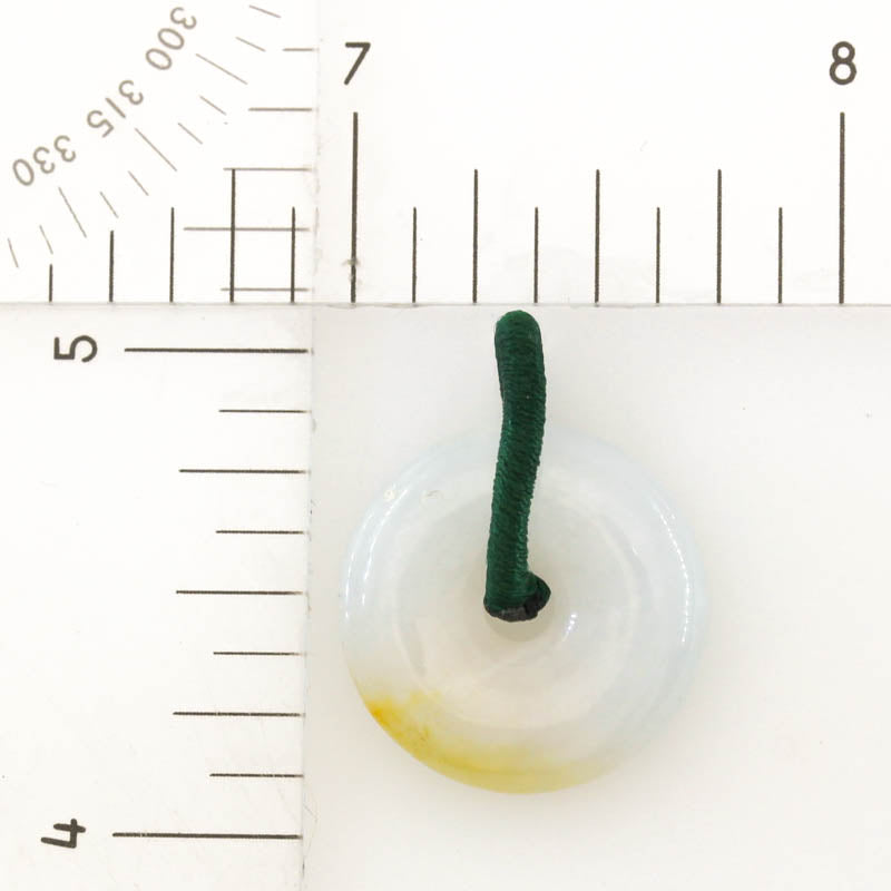 White Jadeite Jade Pi Disc Pendant | UPC #379541