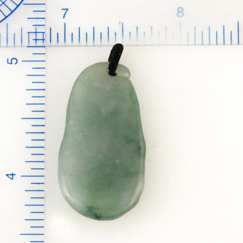 Small Green Jadeite Jade Fish Pendant | Jade Carving of Fish in Pond | UPC #390256