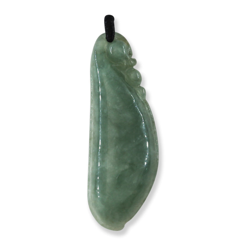 Green Jadeite Jade Carved Gourd Pendant | UPC #393103