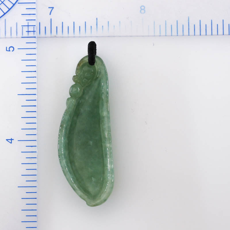 Green Jadeite Jade Carved Gourd Pendant | UPC #393103