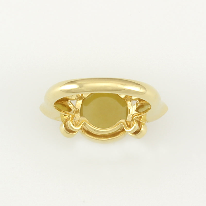 18K Yellow Gold Yellow Jadeite Jade Ring | UPC #341937