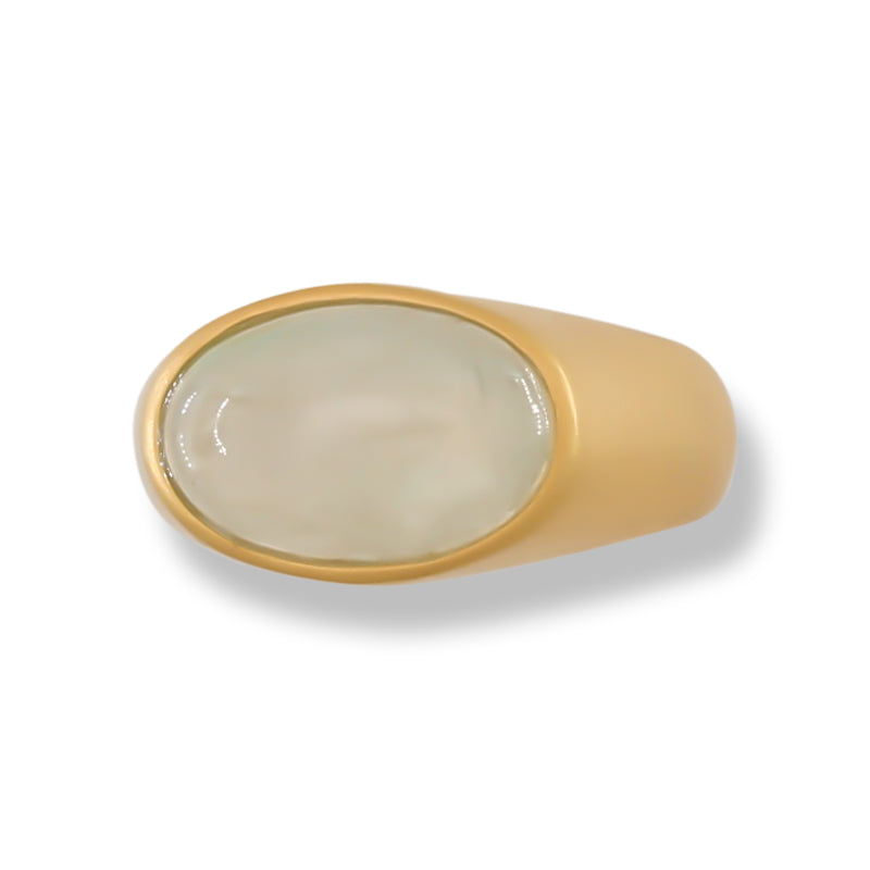 ICE JADEITE JADE 18K YELLOW GOLD RING UPC #393998