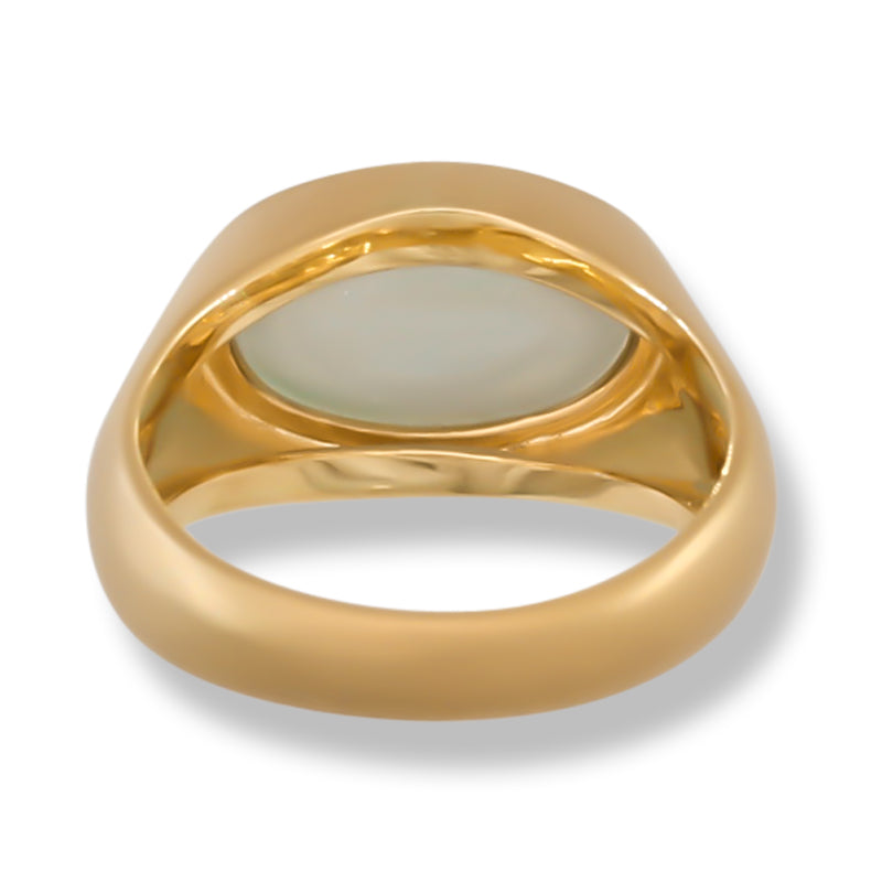 ICE JADEITE JADE 18K YELLOW GOLD RING UPC #393998
