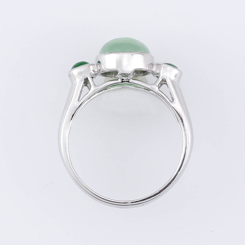 18K White Gold Water Jadeite Jade Ring for Women | UPC #357778