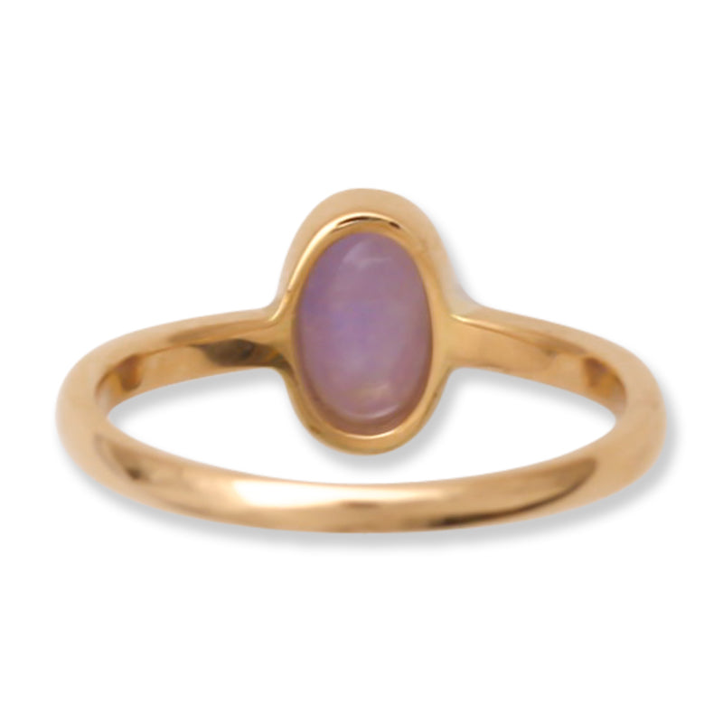 Lavender Jadeite Jade Ring in 14K Yellow Gold | Purple Jade Jewelry for Women | UPC #397170