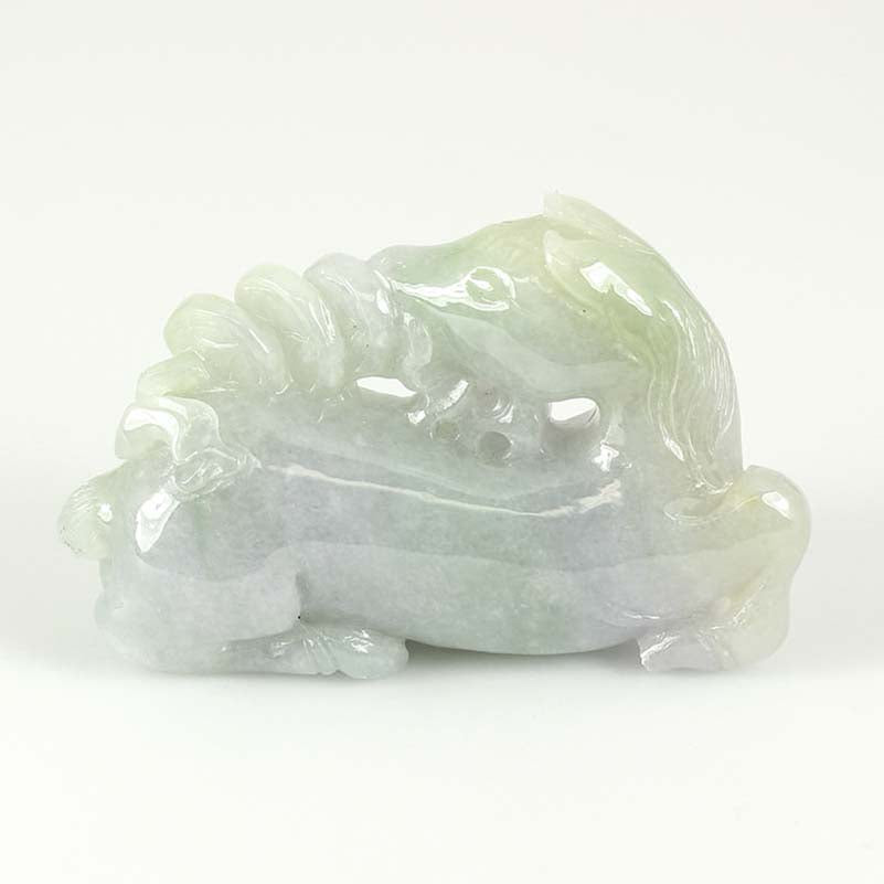 GREEN & LAVENDER JADEITE JADE HORSE STATUARY UPC #357471
