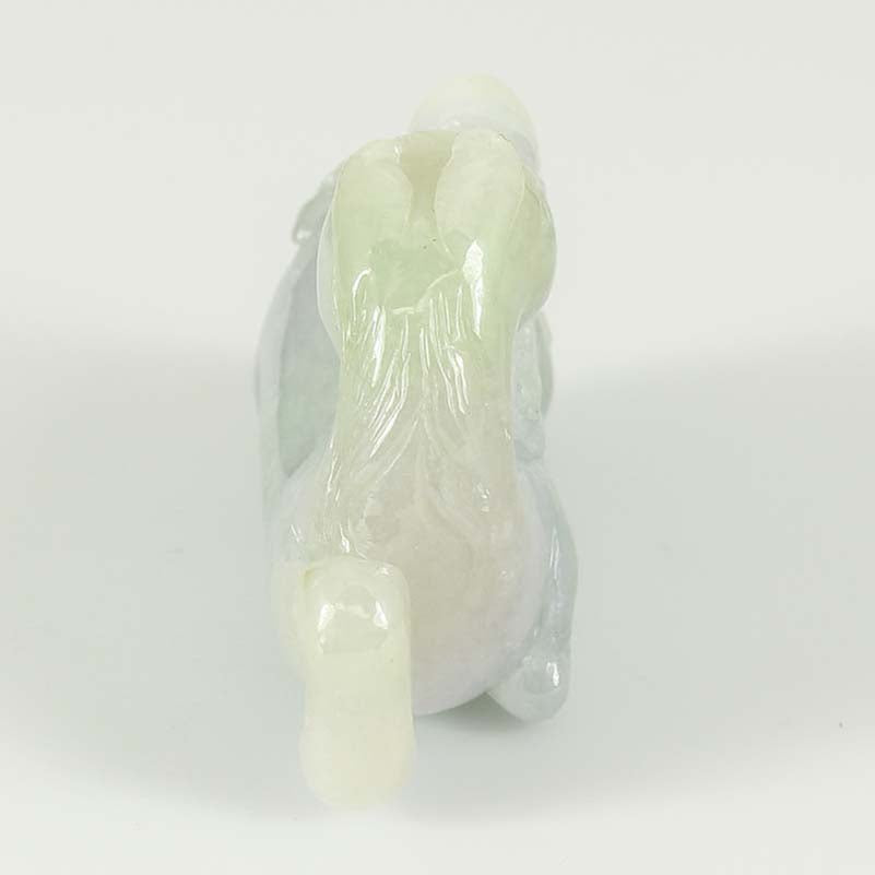 GREEN & LAVENDER JADEITE JADE HORSE STATUARY UPC #357471