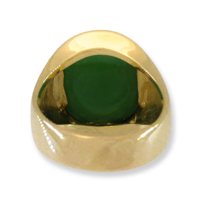 Estate Jade Ring | Vintage Green Jadeite Jade Ring in 14K Yellow Gold | UPC #196445