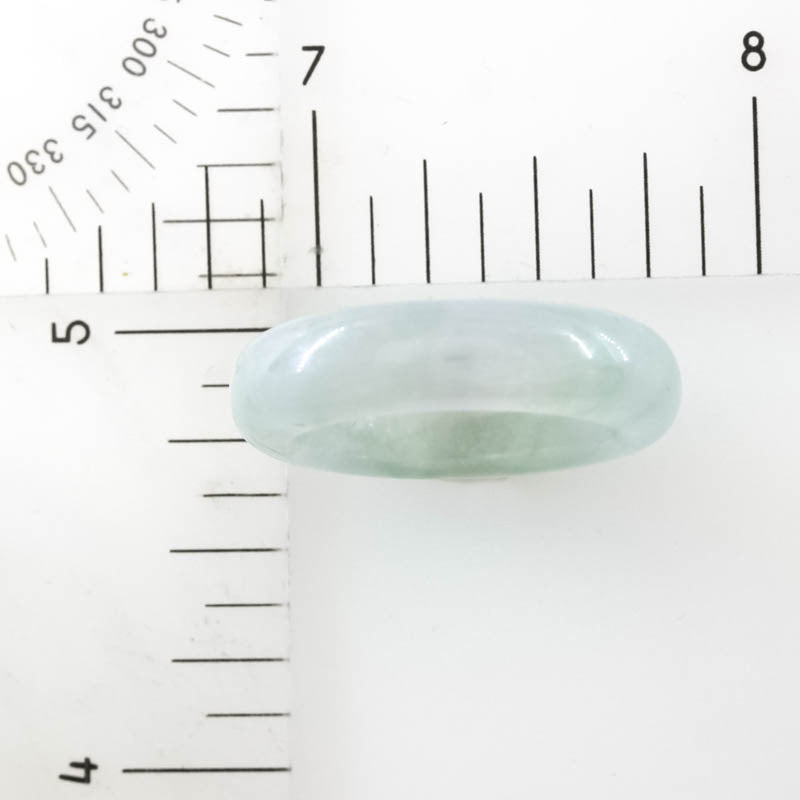 Ice Jadeite Jade Band Ring Finger Size 6.75 | UPC #404588
