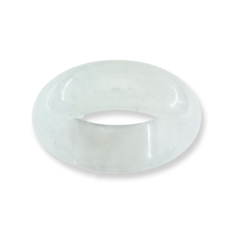 Ice Jadeite Jade Band Ring Finger Size 9 | UPC #405653