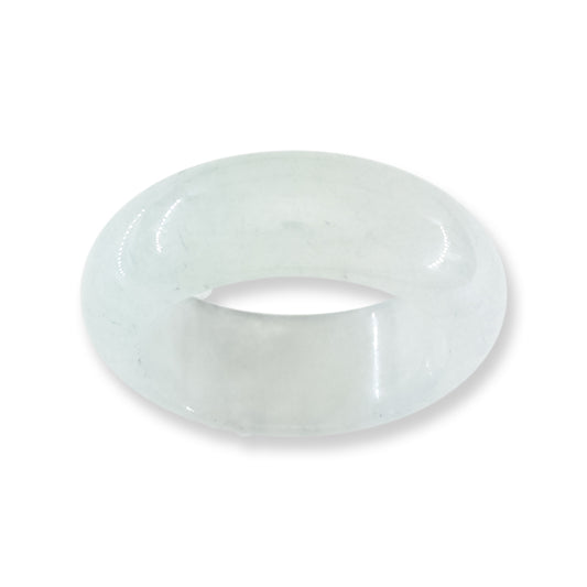 Ice Jadeite Jade Band Ring Finger Size 9 | UPC #405653