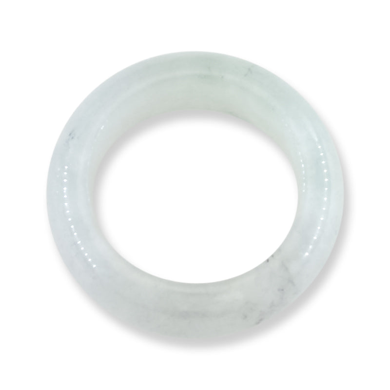 Ice Jadeite Jade Band Ring Finger Size 9 | UPC #405653