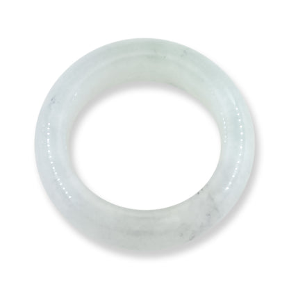 Ice Jadeite Jade Band Ring Finger Size 9 | UPC #405653