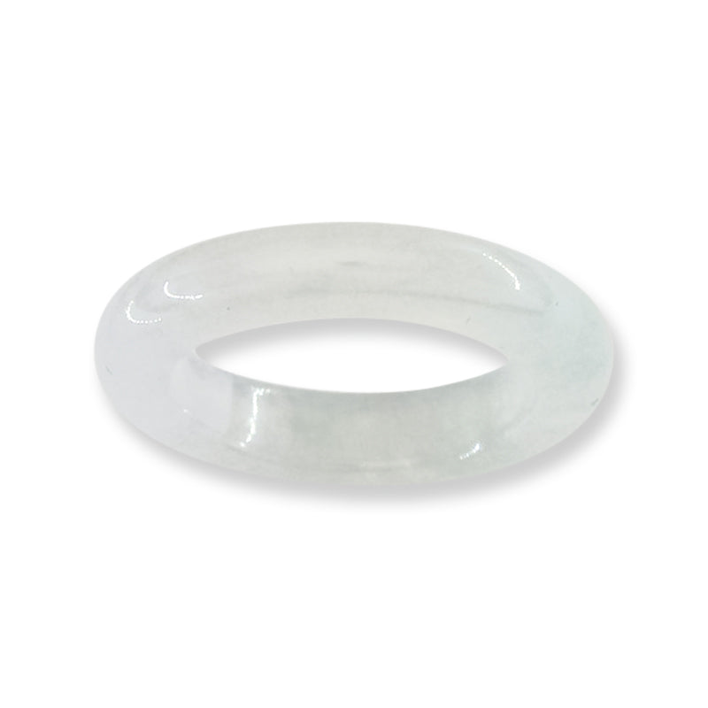 Ice Jadeite Jade Band Ring Finger Size 6.75 | UPC #405158