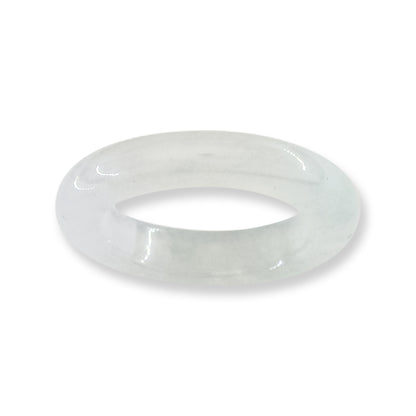 Ice Jadeite Jade Band Ring Finger Size 6.75 | UPC #405158