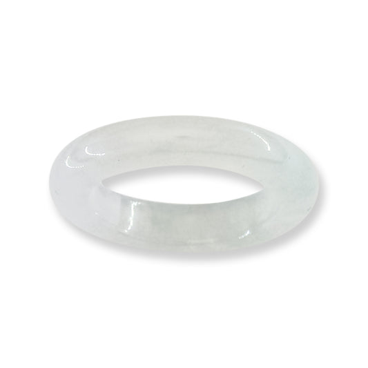 Ice Jadeite Jade Band Ring Finger Size 6.75 | UPC #405158