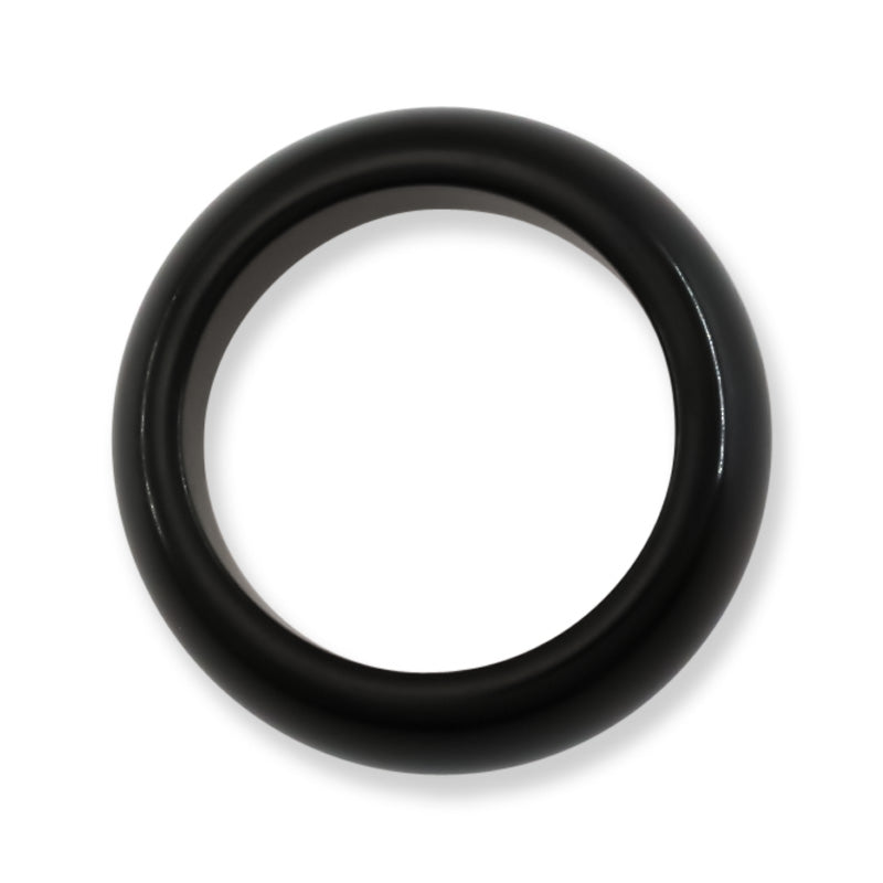 Black Jadeite Jade Band Ring | Various Finger Sizes | UPC #408944