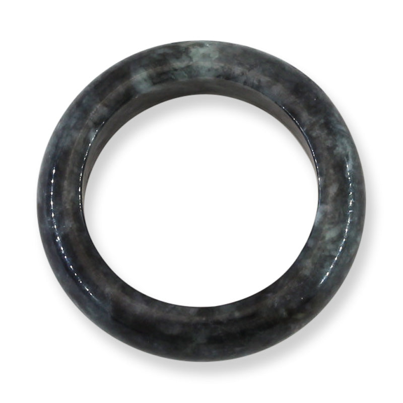 Grey Jadeite Jade Band Ring Finger Size 9 & 9.5| UPC # UPC #356221