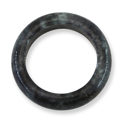 Grey Jadeite Jade Band Ring Finger Size 9 & 9.5| UPC # UPC #356221