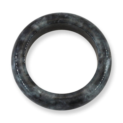 Grey Jadeite Jade Band Ring Finger Size 9 & 9.5| UPC # UPC #356221