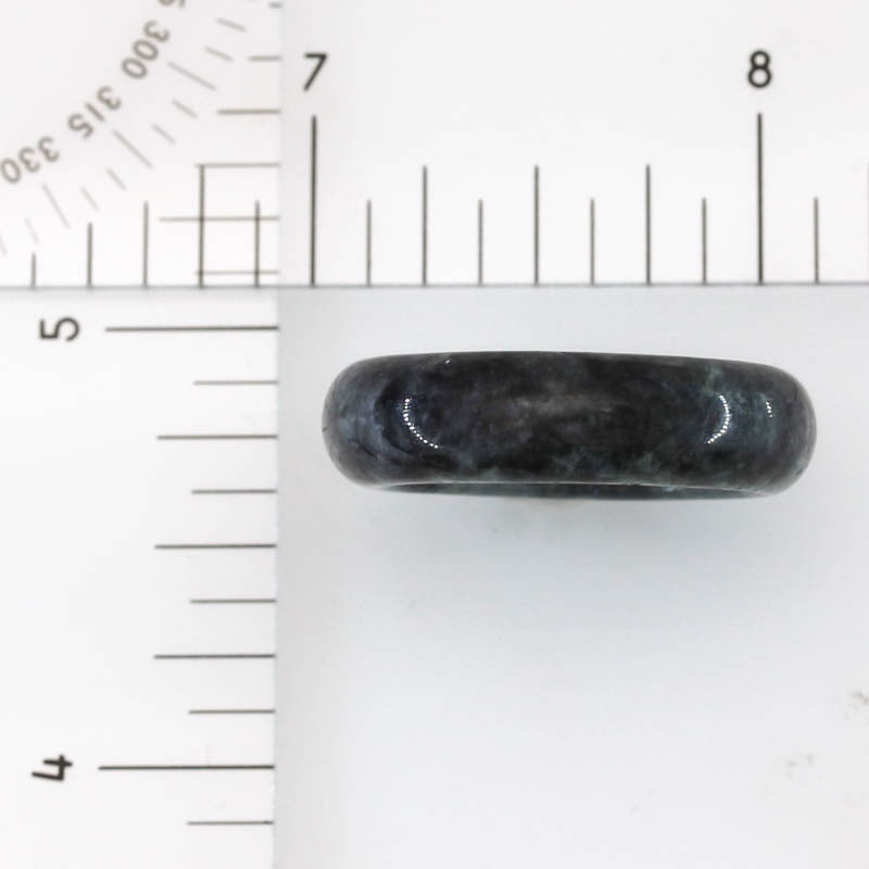 Grey Jadeite Jade Band Ring Finger Size 9 & 9.5| UPC # UPC #356221