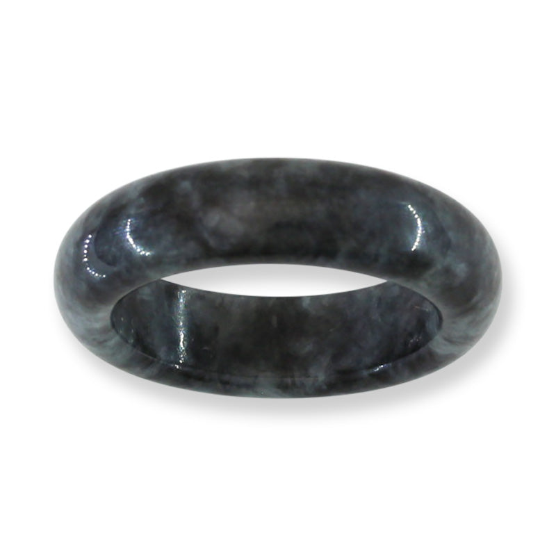 Grey Jadeite Jade Band Ring Finger Size 10 & 10.5| UPC # UPC #356238