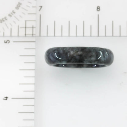 Grey Jadeite Jade Band Ring Finger Size 11.5 | UPC #409248
