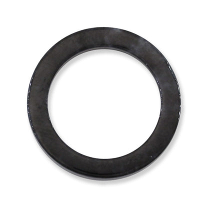 Grey Jadeite Jade Flat Band Ring | Finger Size 8 | UPC #356245