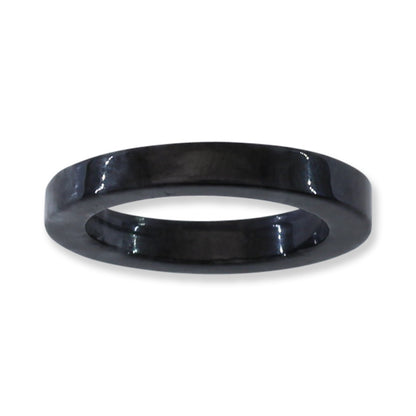 Grey Jadeite Jade Flat Band Ring | Finger Size 8 | UPC #356245