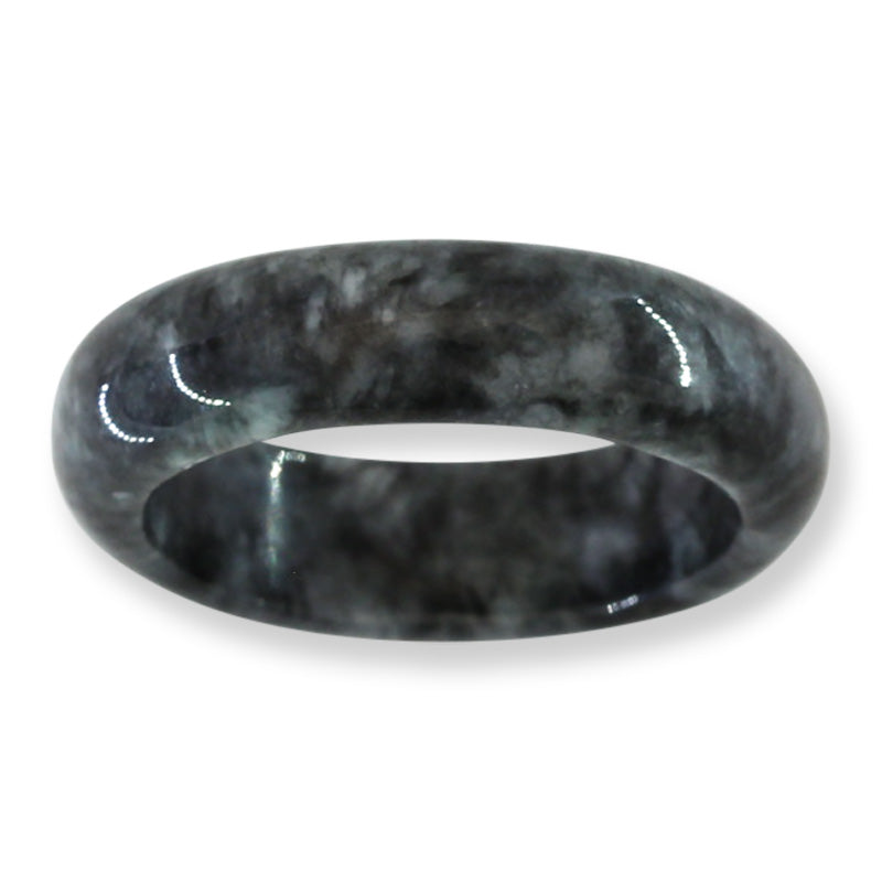 Grey Jadeite Jade Band Ring Finger Size 12 | UPC # UPC #405974