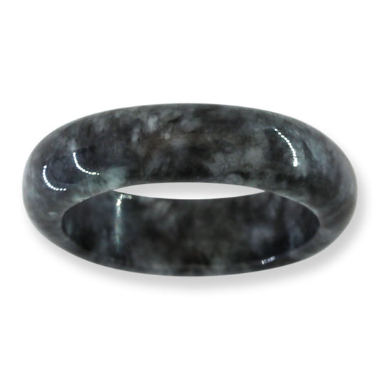 Grey Jadeite Jade Band Ring Finger Size 12 | UPC # UPC #405974