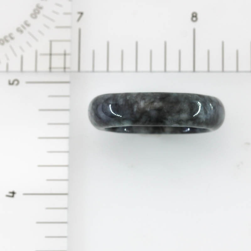 Grey Jadeite Jade Band Ring Finger Size 12 | UPC # UPC #405974