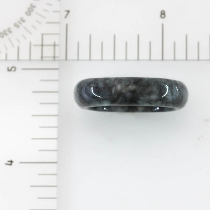 Grey Jadeite Jade Band Ring Finger Size 12 | UPC # UPC #405974