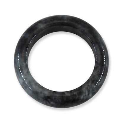 Grey Jadeite Jade Band Ring Finger Size 8 & 8.5| UPC # UPC #360884