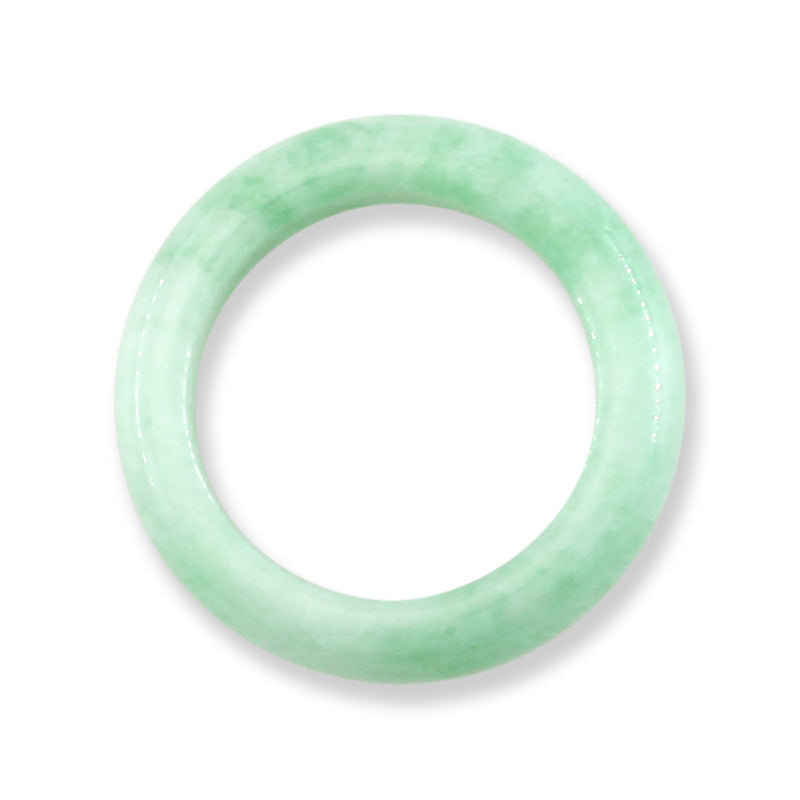 Green Jadeite Jade Band Ring | Various Finger Sizes | UPC #371057
