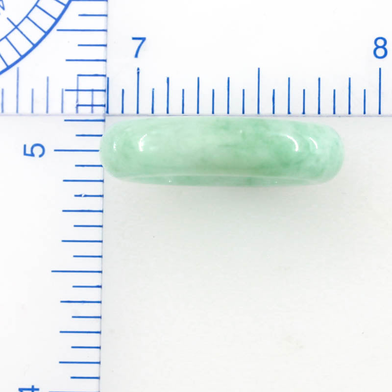 Green Jadeite Jade Band Ring | Various Finger Sizes | UPC #371057