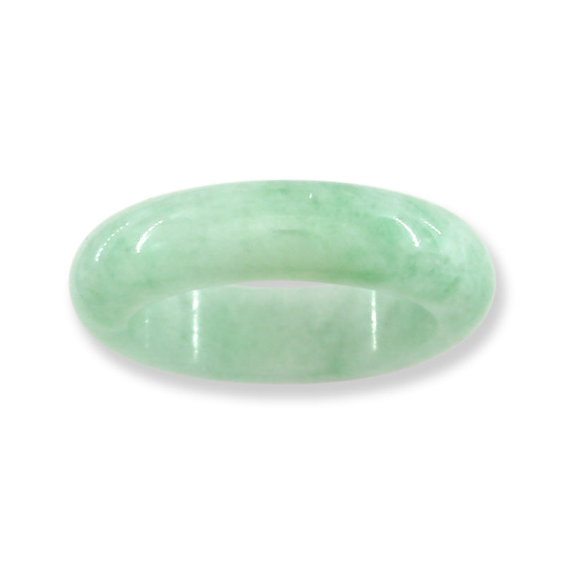 Green Jadeite Jade Band Ring | Various Finger Sizes | UPC #371057