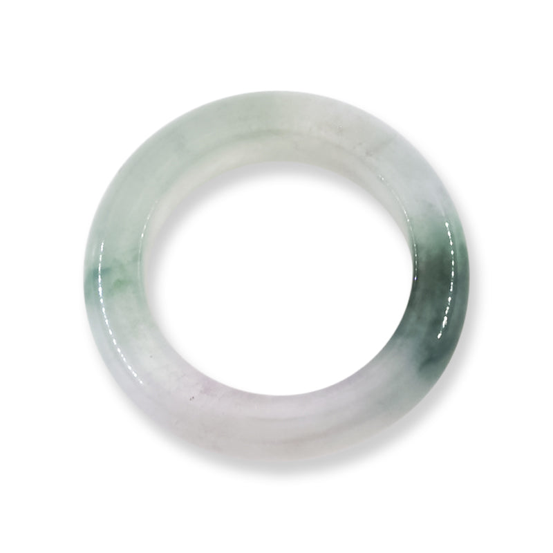Green Jadeite Jade Band Ring Finger Size 5.5 | UPC #218796