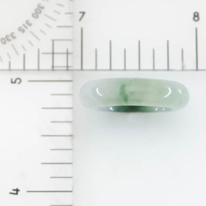 Green Jadeite Jade Band Ring Finger Size 5.5 | UPC #218796