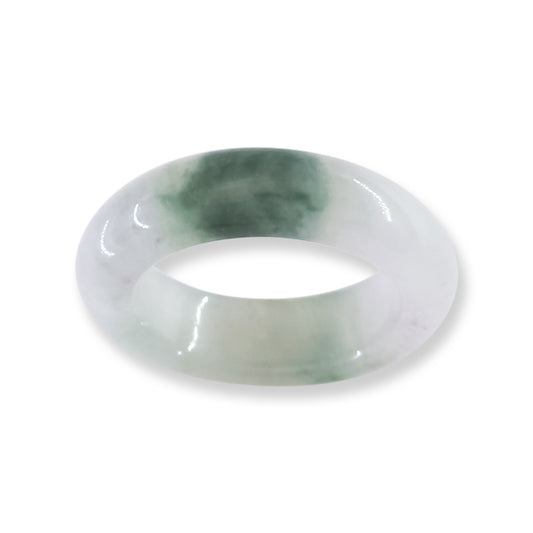 Green Jadeite Jade Band Ring Finger Size 5.5 | UPC #218796